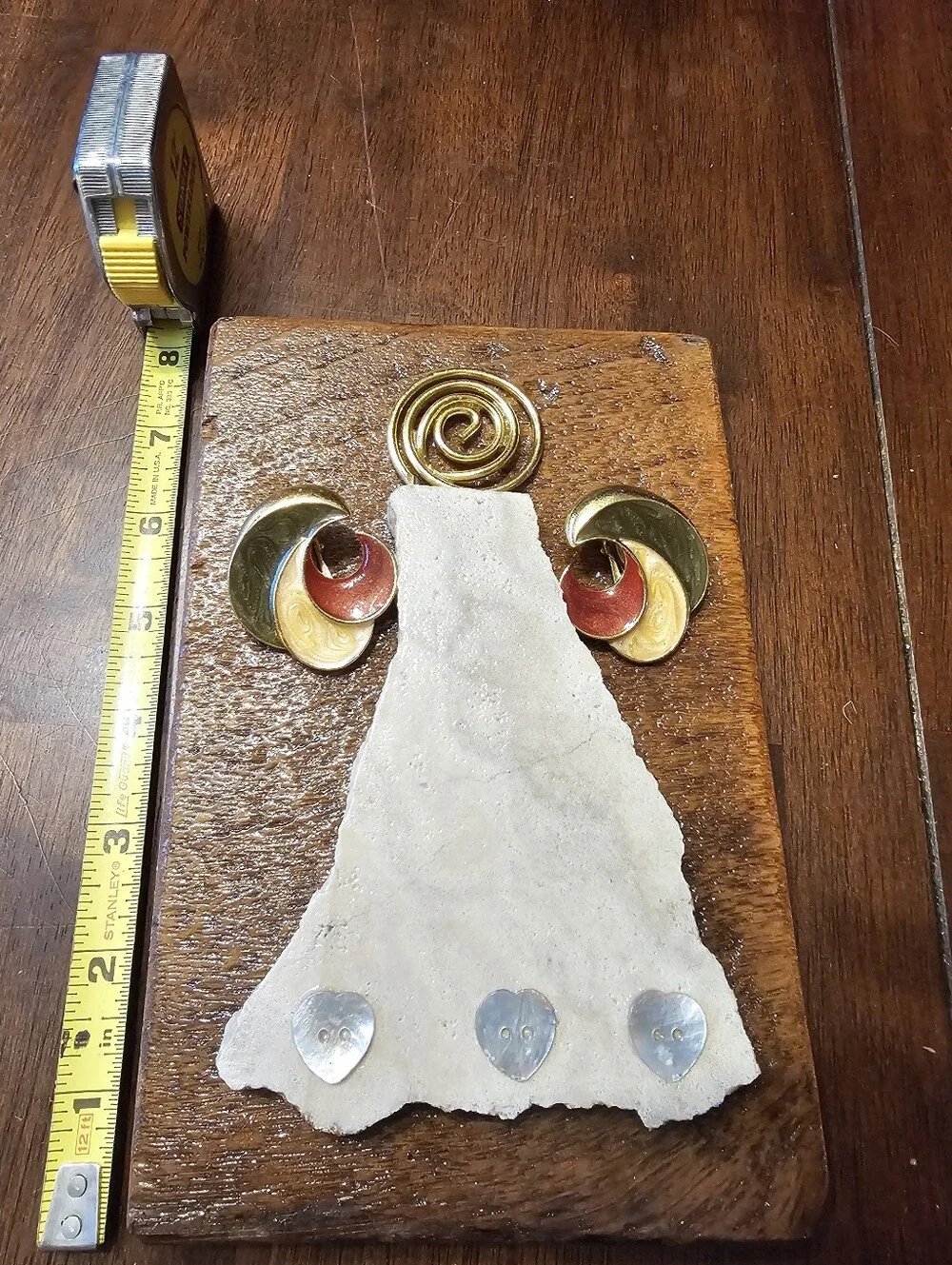 Handmade Neutral, Gold & Copper Angel Wall Accent